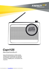 Kapsch Capri125 Benutzerhandbuch