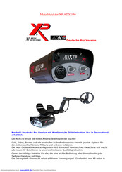 XP Metal Detectors ADX 150 Bedienungsanleitung