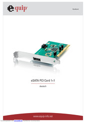 Equip eSATA PCI Card 1+1 Handbuch