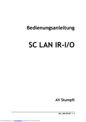 AV Stumpfl SC LAN IR-I/O Bedienungsanleitung