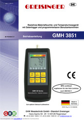 GMH 3851 Betriebsanleitung