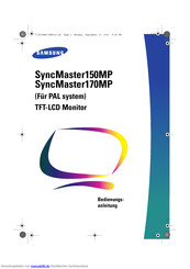 Samsung SyncMaster150MP Bedienungsanleitung