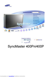 Samsung SyncMaster 400Pn Bedienungsanleitung