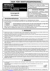 Hitachi RAK-65NH5A Einbauanleitung