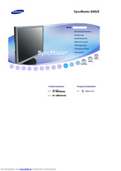Samsung SyncMaster 940UX Bedienungsanleitung