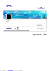 Samsung SyncMaster 173MP Benutzerhandbuch