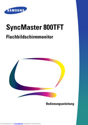 Samsung SyncMaster 800TFT Bedienungsanleitung