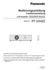 Panasonic PT-VX42Z Bedienungsanleitung