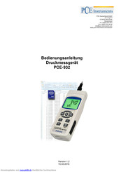 PCE Instruments PCE-932 Bedienungsanleitung