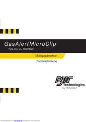 BW Technologies GasAlertMicroClip Kurzanleitung