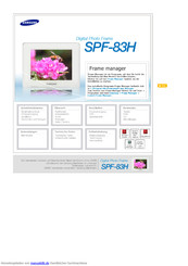 Samsung SPF-83H Handbuch