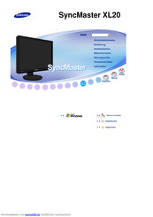 Samsung SyncMaster XL20 Bedienungsanleitung
