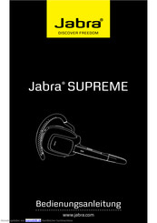 Jabra Supreme Bedienungsanleitung