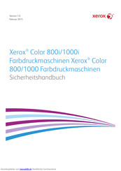 Xerox Color 1000i Sicherheitshandbuch