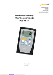 PCE Instruments PCE-RT 10 Bedienungsanleitung