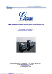 Grandstream Networks GXP-1200 enterprise Installationsanleitung