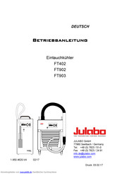 Julabo FT903 Betriebsanleitung