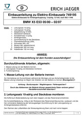 Erich Jaeger BMX X5 E53 Handbuch