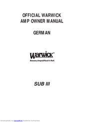 Warwick SUB III Bedienungsanleitung