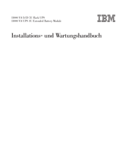 IBM 11000 VA UPS 3U Extended Battery Module Installations- Und Wartungshandbuch