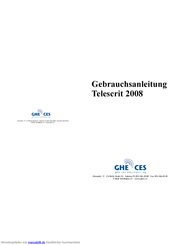GHE-CES Telescrit 2008 Gebrauchsanleitung