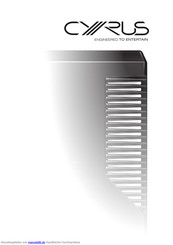 Cyrus 8 Qx DAC Gebrauchsanleitung