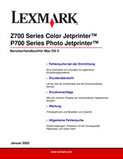 Lexmark Z700 Series Benutzerhandbuch