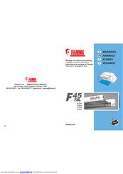 Fiamma F45iL Montage- Und Gebrauchsanleitung