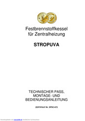 Stropuva s20 Serie Montageanleitung Und Bedienungsanleitung