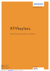 Siegenia KFVkeyless Bedienungsanleitung
