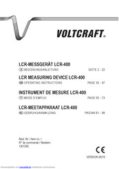 VOLTCRAFT LCR-400 Bedienungsanleitung