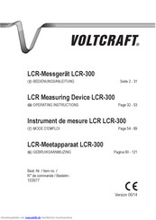 VOLTCRAFT LCR-300 Bedienungsanleitung