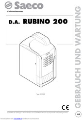 Saeco RUBINO 200 ESPRESSO Gebrauch Und Wartung