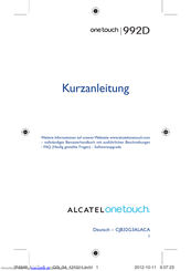 Alcatel one touch 992D Kurzanleitung