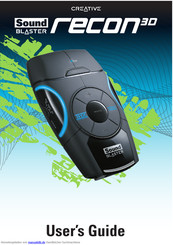 Creative Sound Blaster recon 3D Bedienungsanleitung