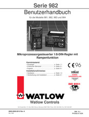 Watlow 982 Benutzerhandbuch