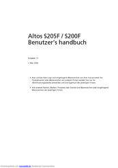 Acer Altos S205F Benutzerhandbuch
