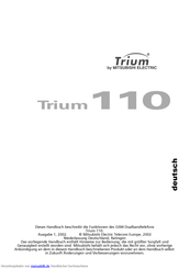 Mitsubishi Trium 110 Benutzerhandbuch