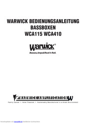Warwick WCA115 Bedienungsanleitung