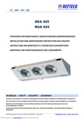REFTECO RGA 025 Montage- Und Wartungsanleitung