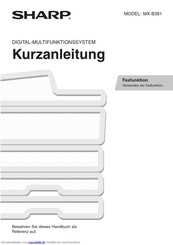 Sharp MX-B381 Kurzanleitung
