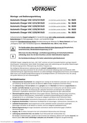 Votronic 0628 Montageanleitung Und Bedienungsanleitung