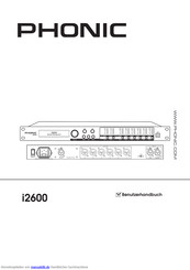 Phonic i2600 Benutzerhandbuch