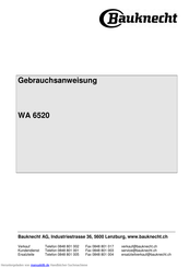 Bauknecht WA 6520 Gebrauchsanweisung