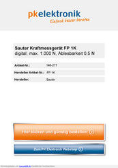 sauter FP-BA-e-1610 Bedienungsanleitung