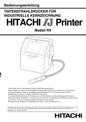Hitachi RX-BD160W Bedienungsanleitung