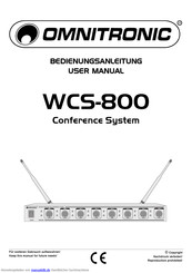Omnitronic WCS-800 Bedienungsanleitung