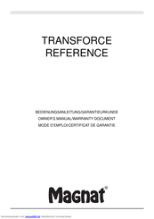 Magnat Transforce Reference Bedienungsanleitung