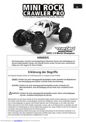Team Losi Racing Mini Rock Crawler Pro Bedienungsanleitung