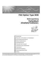 Fax Option Type 3030 Bedienungsanleitung